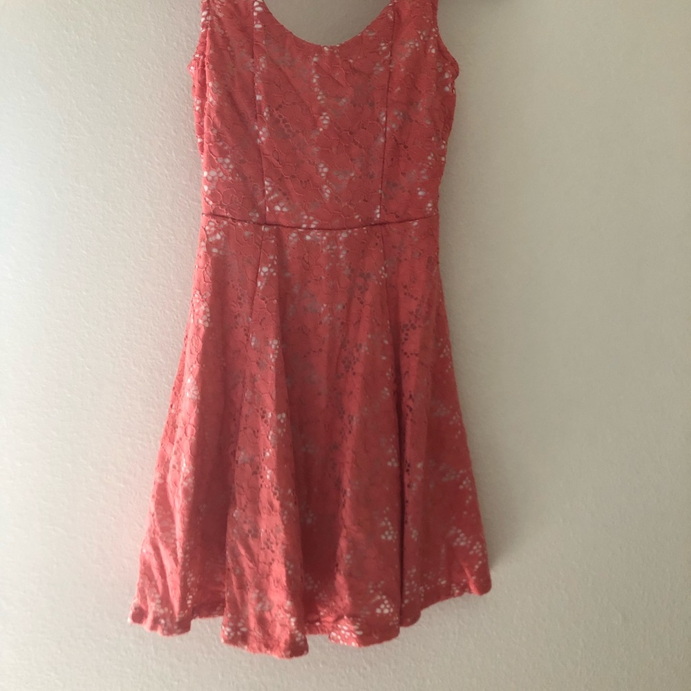 Pink lace dress